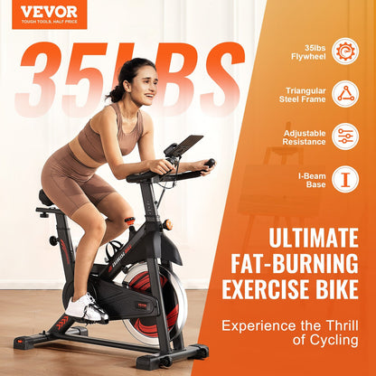 VEVOR Exercise Bike - 35 lbs. Flywheel