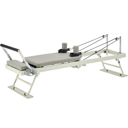VEVOR Foldable Pilates Reformer Metal - White