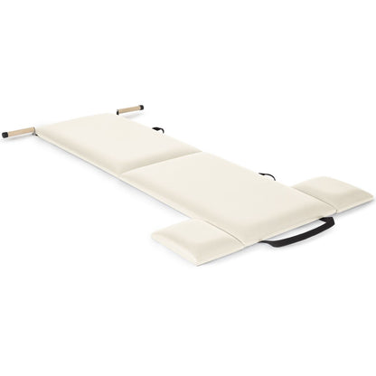 Elina Pilates Folding Mat With Handles__Ivory