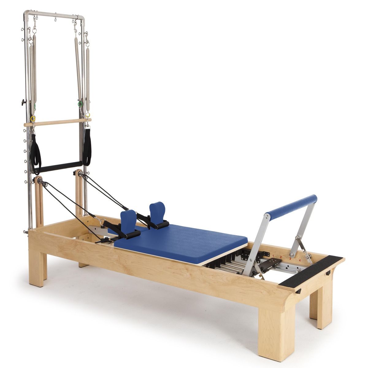 Elina Pilates Wooden Physio Reformer With Tower__Blue