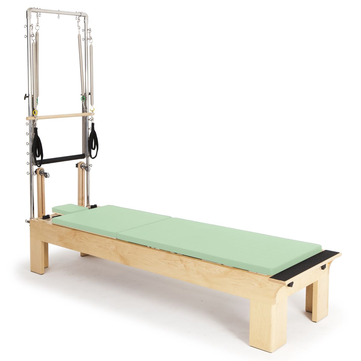 Elina Pilates Wooden Physio Reformer With Tower__Green