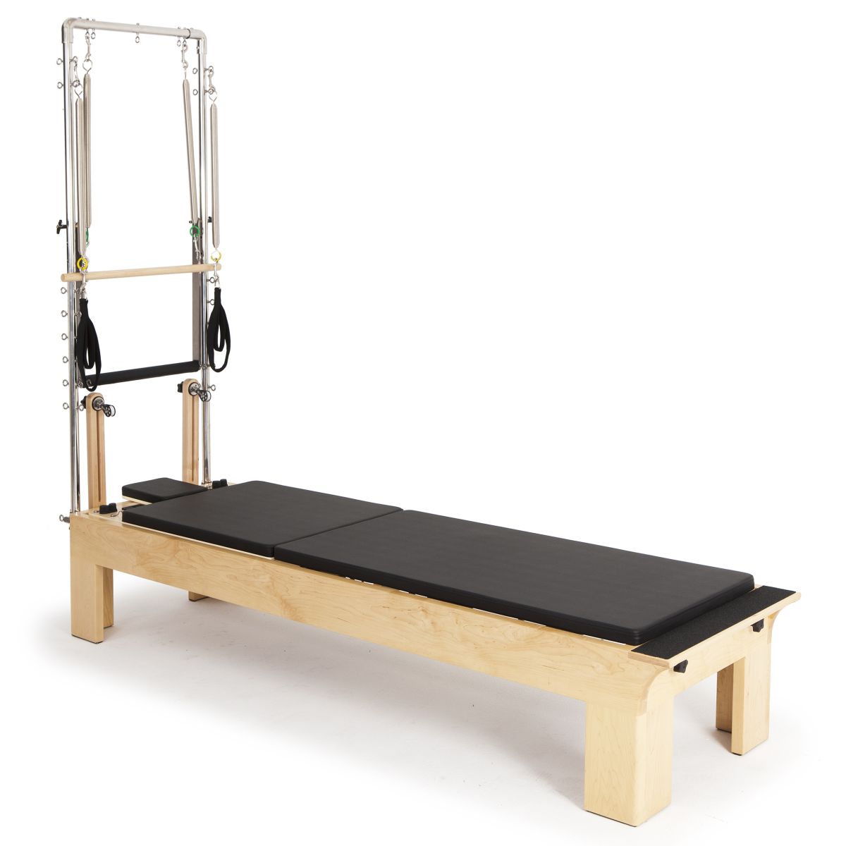 Elina Pilates Wooden Physio Reformer With Tower__Black