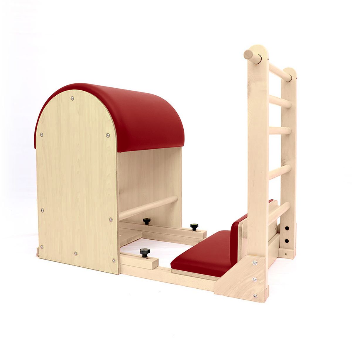 Elina Pilates Ladder Barrel Elite With Wooden Base__Red