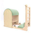 Elina Pilates Ladder Barrel Elite With Wooden Base__Green