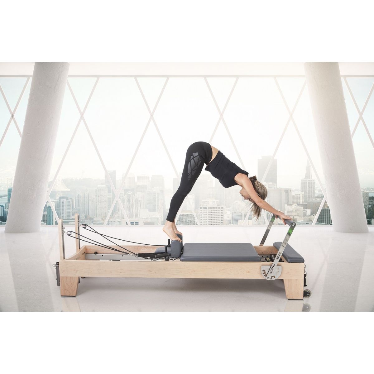 Elina Pilates Elite Reformer With Tower__Grey