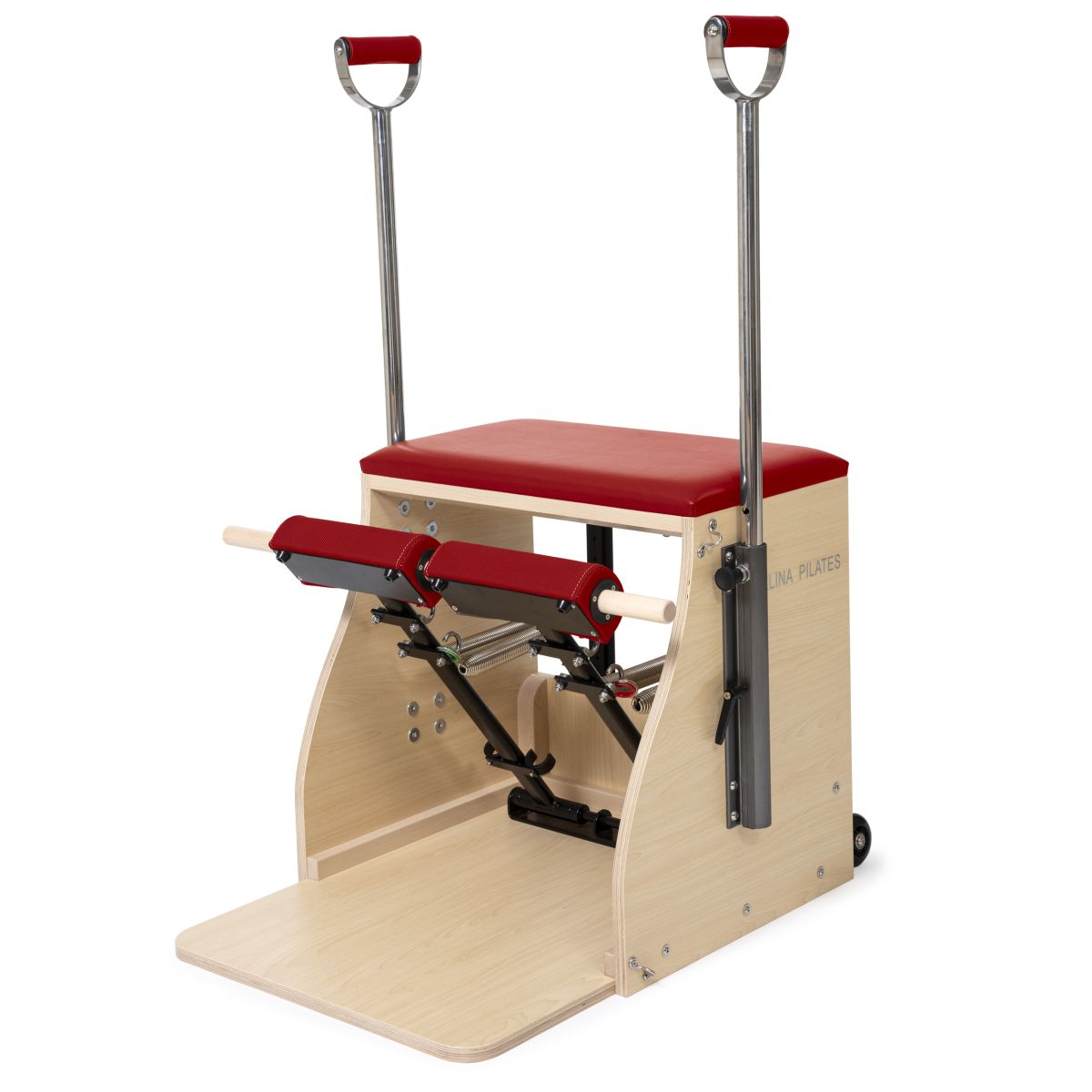 Elina Pilates Wooden Combo Chair__Red