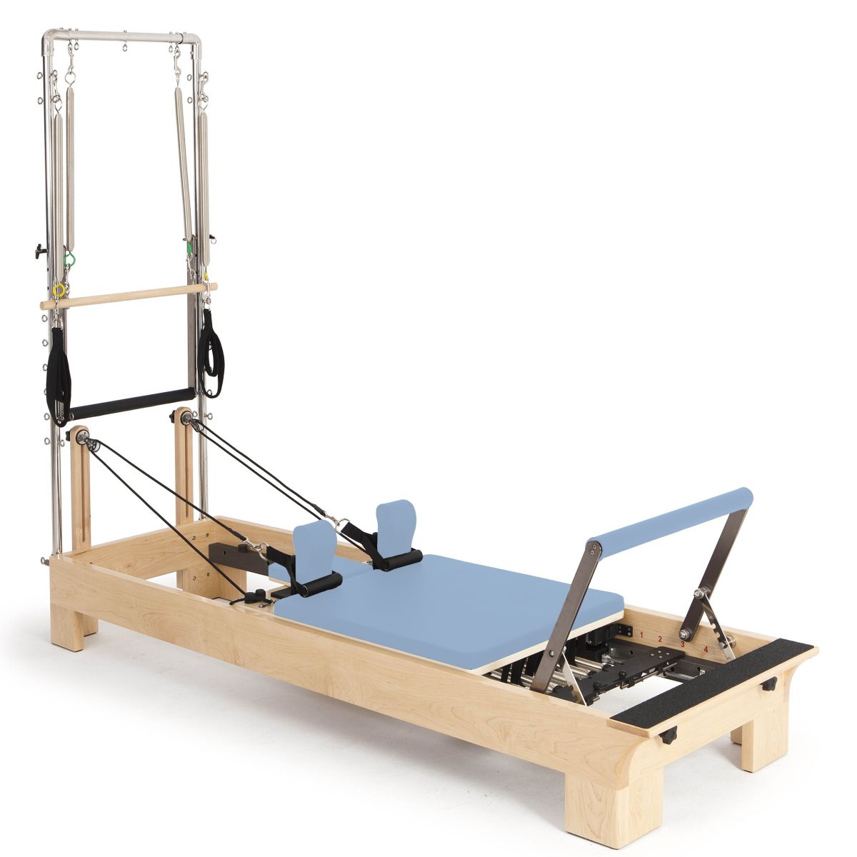 Elina Pilates Wooden Reformer With Tower__Ocean Blue