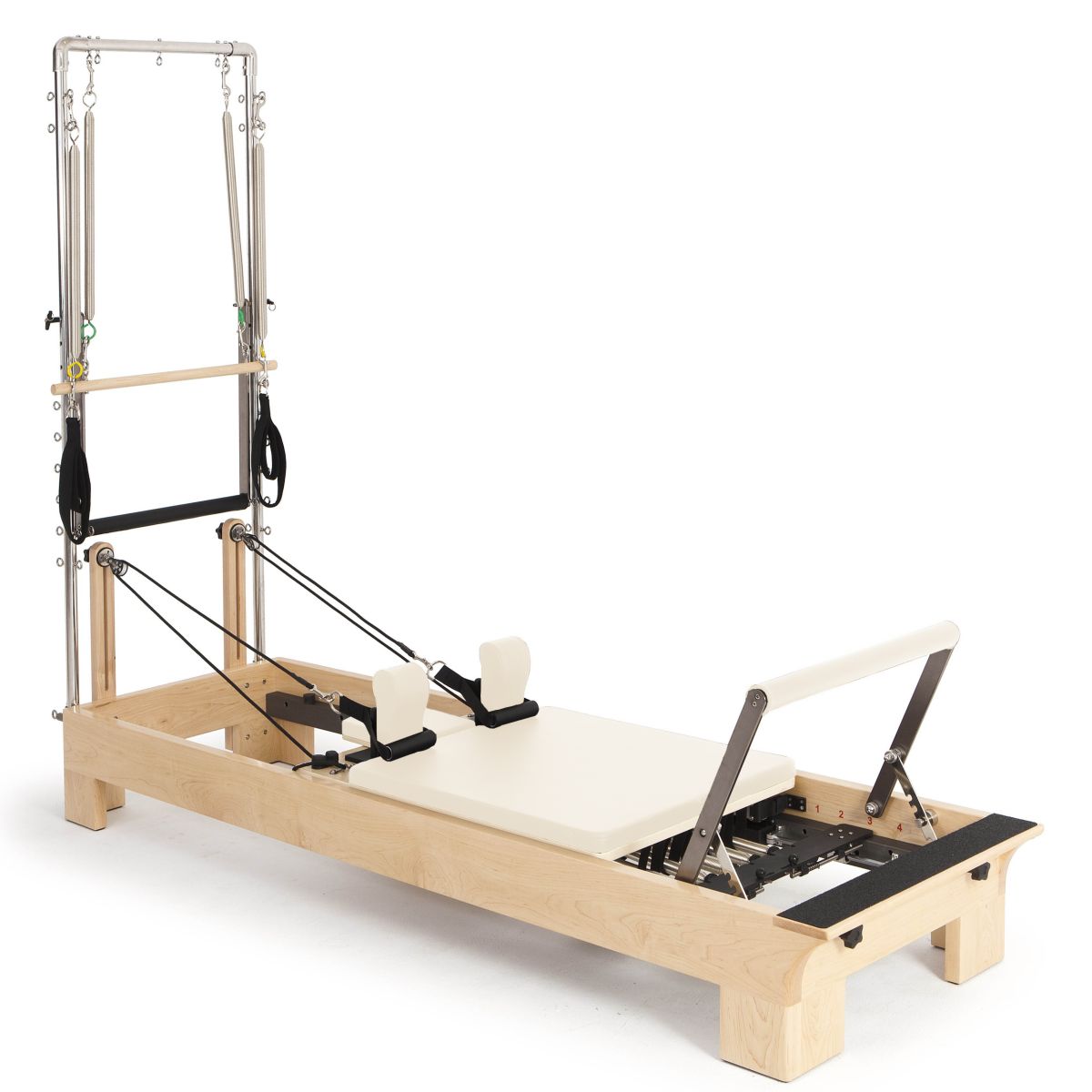 Elina Pilates Wooden Reformer With Tower__Ivory